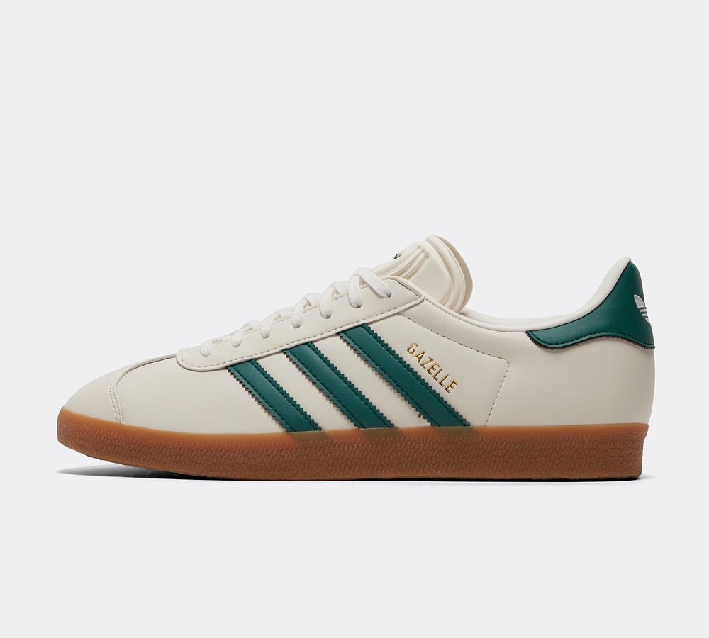 adidas Originals Gazelle Trainer White Green Gum Footasylum