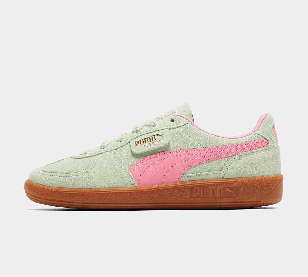 Puma Womens Palermo Trainer Green Pink Footasylum