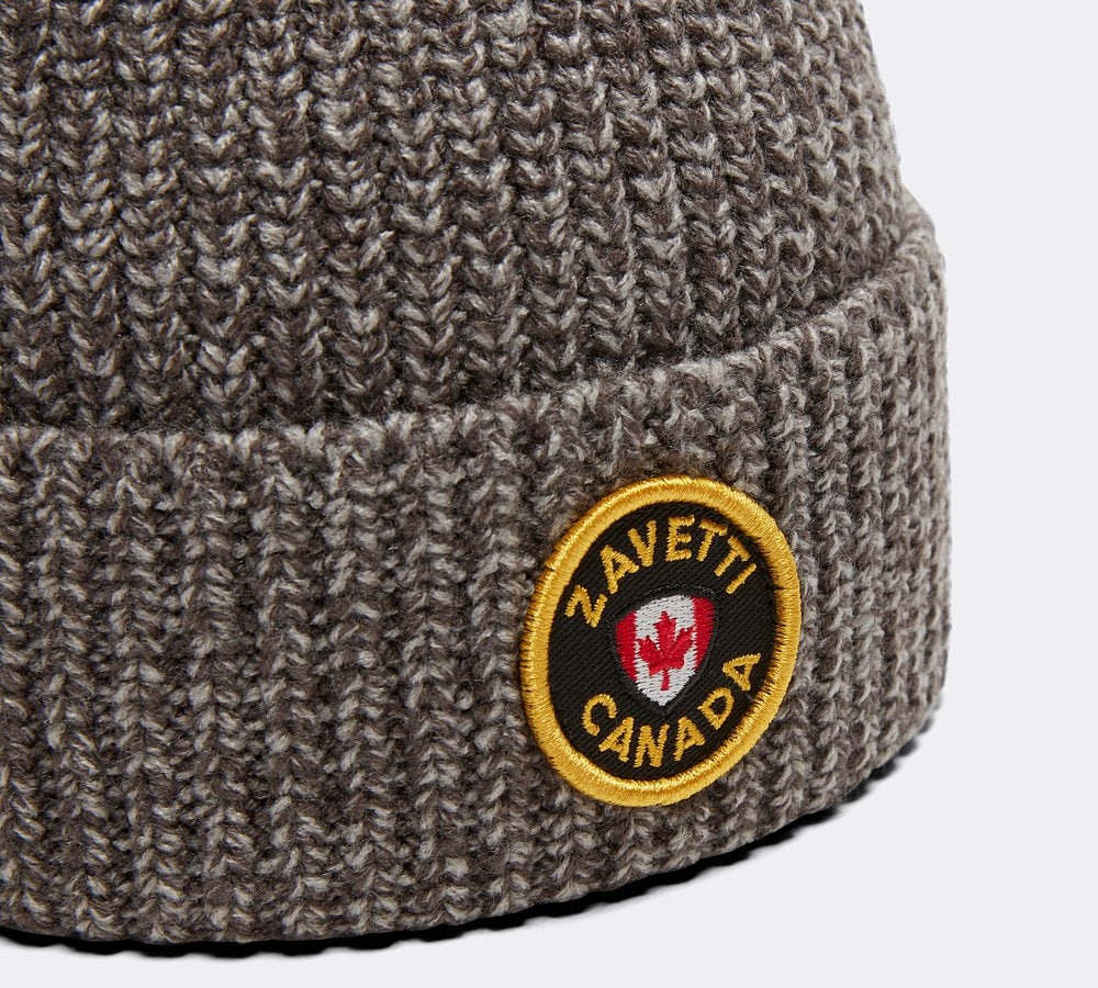 Zavetti Canada Verrio Knitted Beanie Hat Charcoal Marl Footasylum