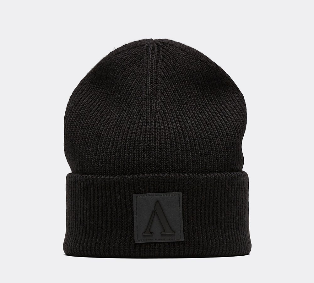 Alessandro Zavetti Rocco Beanie Hat Jet Black Footasylum