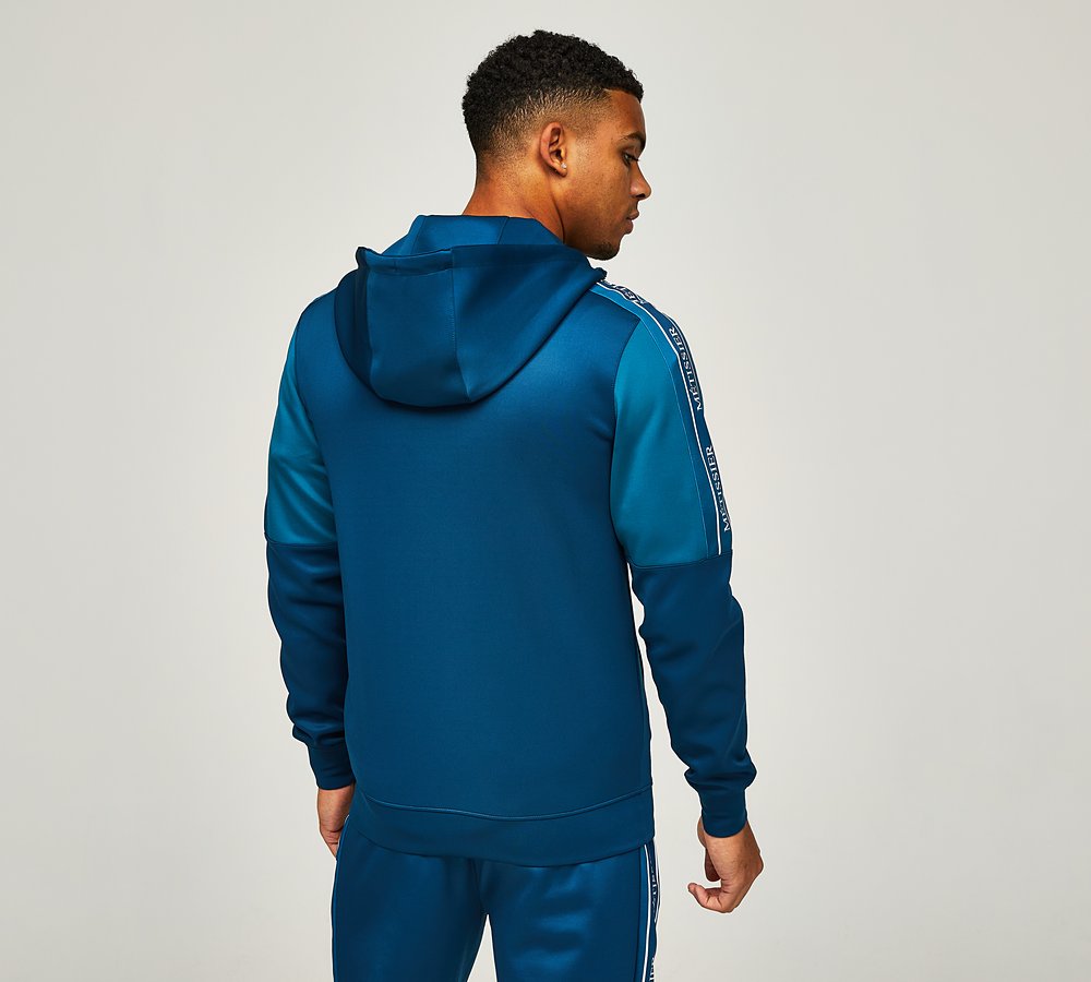 ★ADERERROR★ Liner hoodie zipup Blue 아더에러]Liner hoodie zip-up Blue
