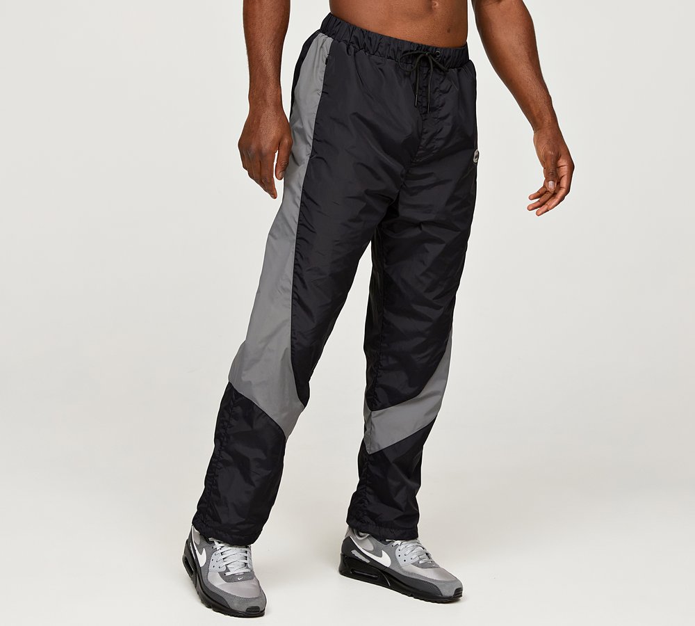 Lorenzo Zone Panel Woven Track Pant | Black | Footasylum