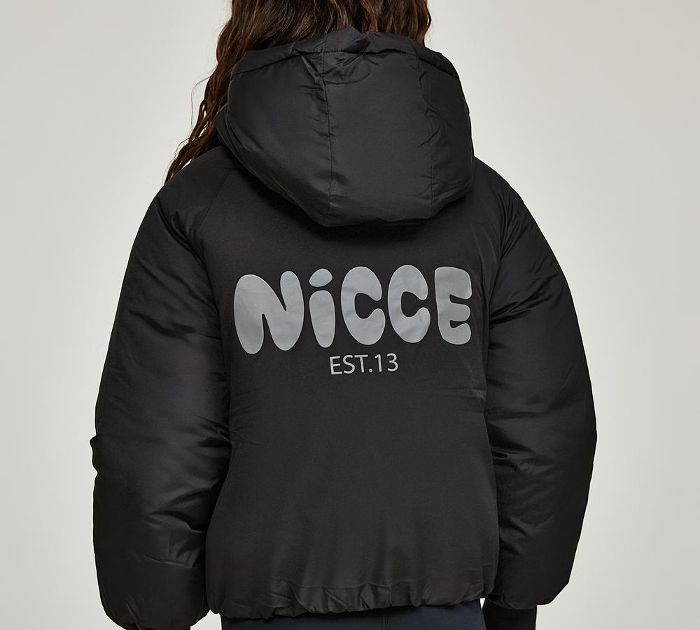 Nicce Girls Mylee Hooded Jacket Black Footasylum