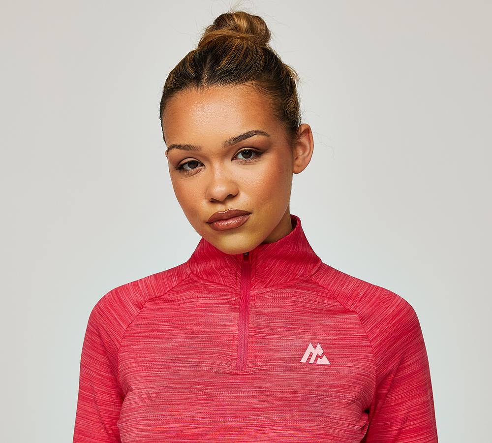 Montirex Womens Trail Quarter Zip Top | Strawberry Soda
