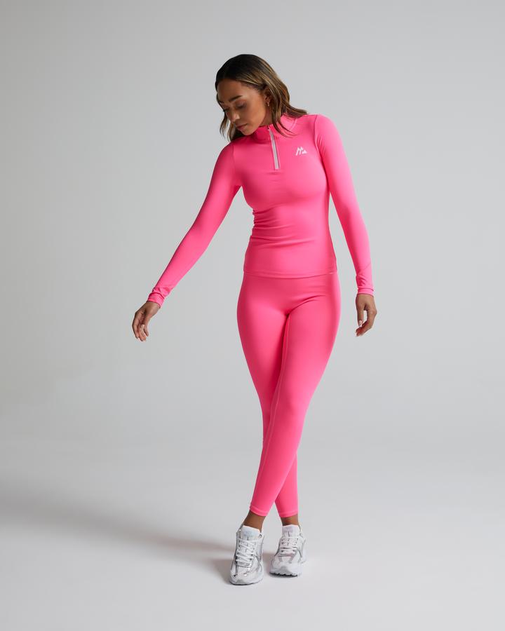 ｍ Montirex Womens Limit 2.0 Quarter Zip Top | Neon Pink / Silk Pink
