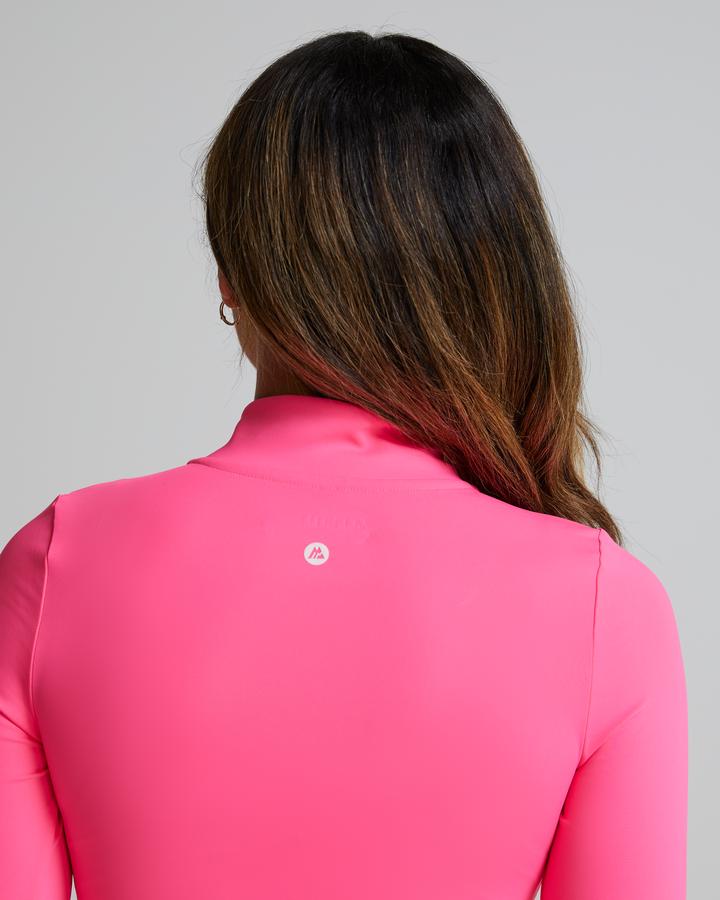 Montirex Womens Limit 2.0 Quarter Zip Top | Neon Pink / Silk Pink