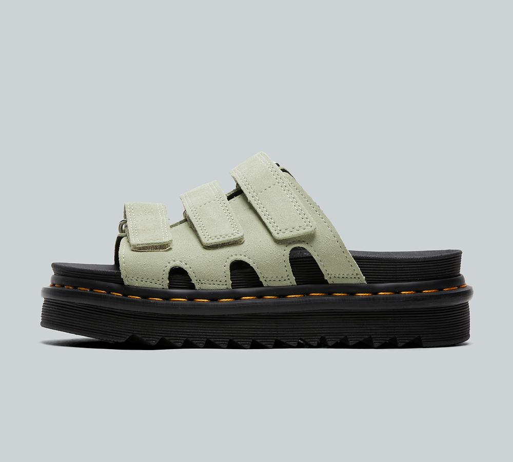 Dr. Martens Womens Raine Slide Sandal | Sage Green | Footasylum