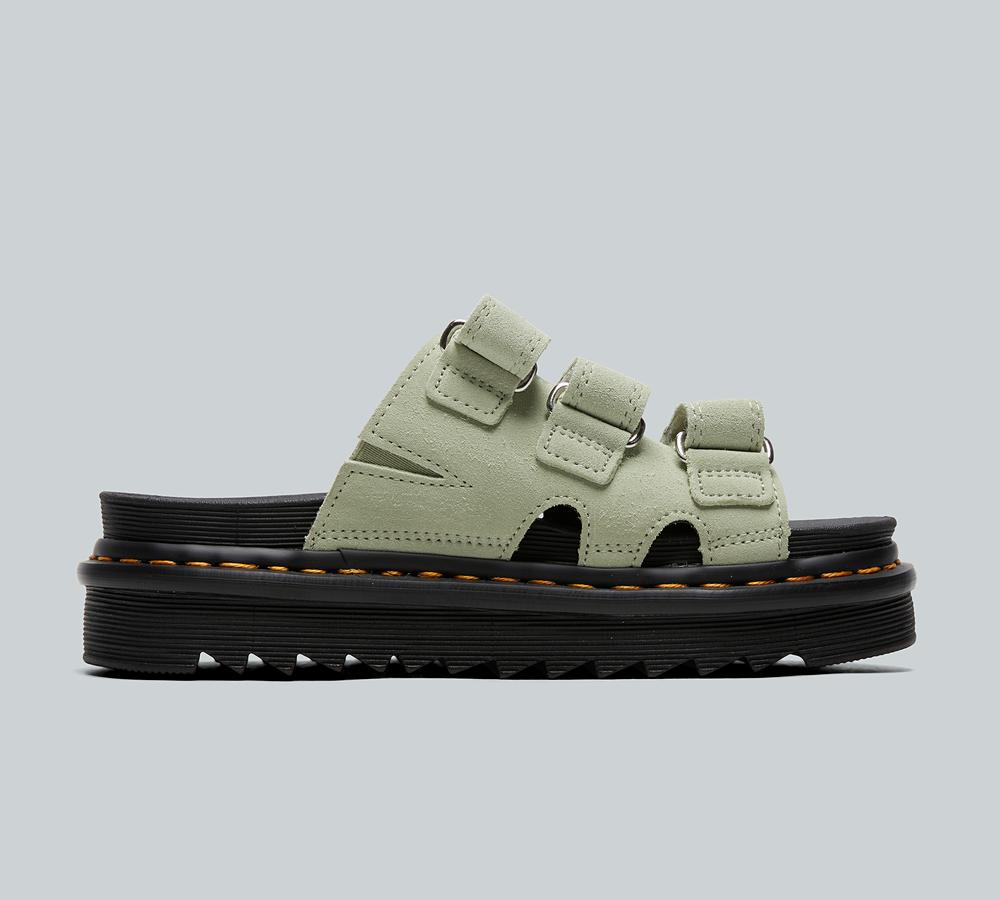 Dr. Martens Raine Slide サンダル Sage Green Dr. Martens Raine