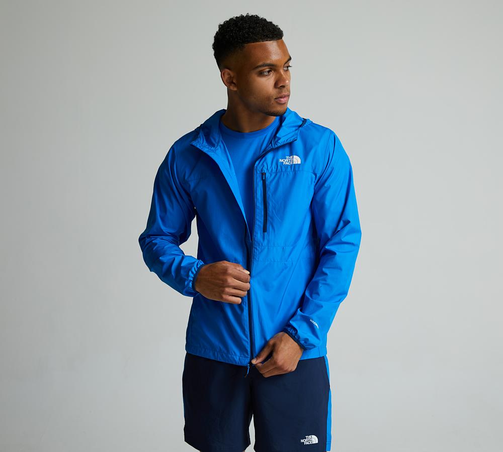 The North Face Higher Run Wind Jacket | Hero Blue | Footasylum