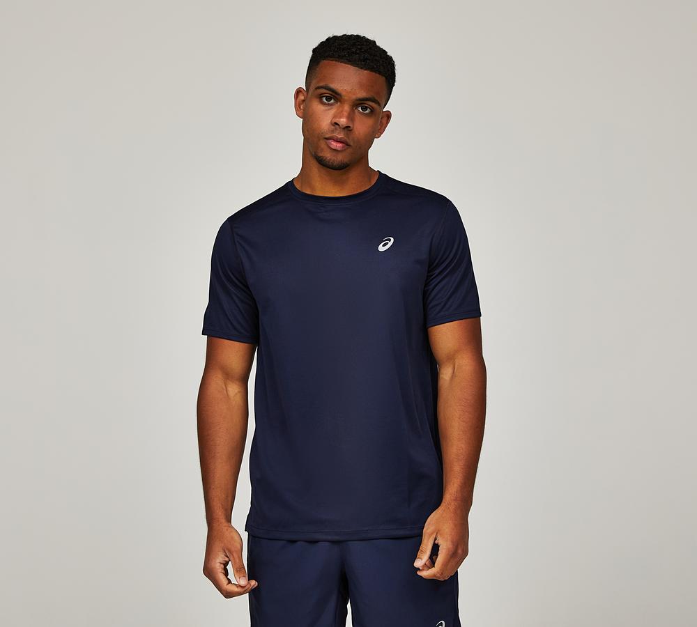 Asics Men's Navy Core Short Sleeve T-Shirt - Extra Small