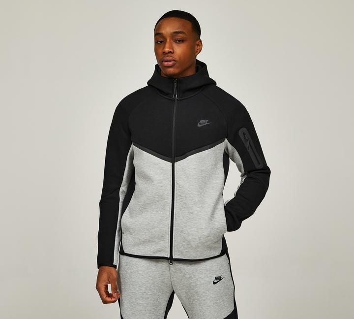 black grey and white nike hoodie