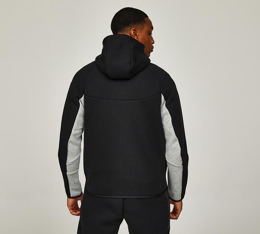 Nike Tech Fleece Windrunner Colour Block Hoodie | Black / Dark