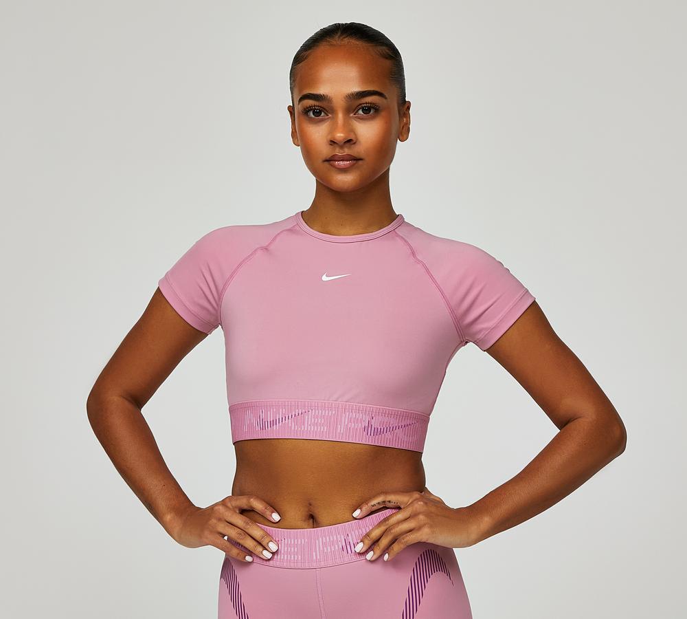 Nike Womens Dri-Fit Crop Top Pink, Women's size: XL, FootAsylum