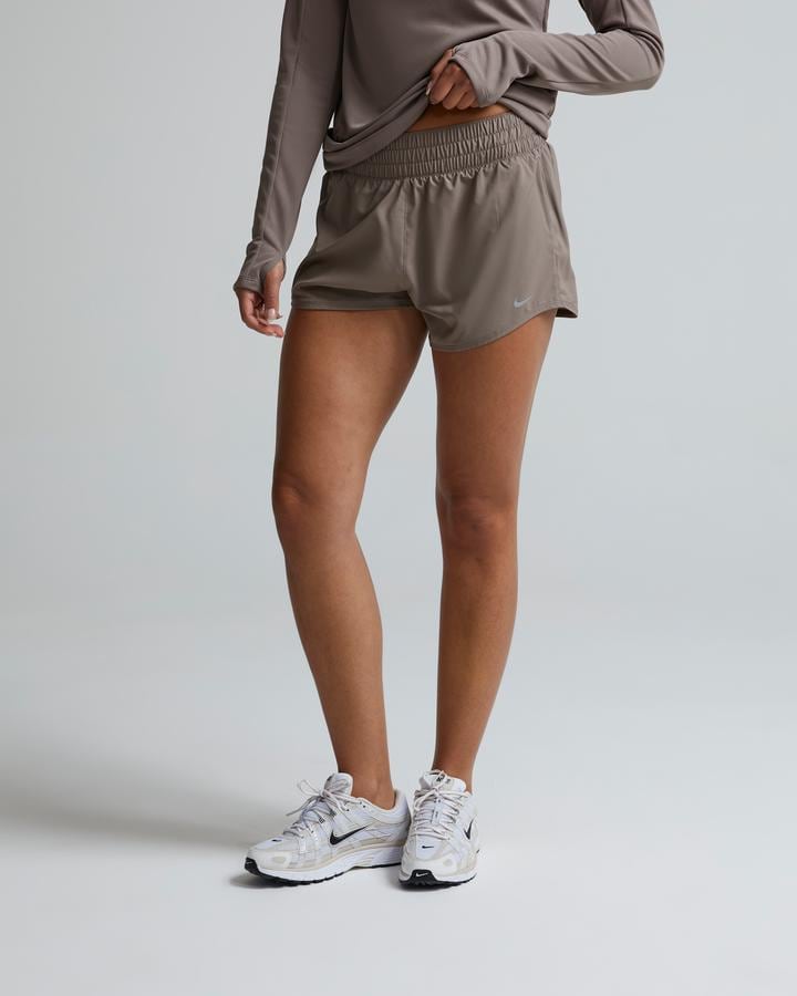 Nike Womens One Dri-Fit Mid-Rise 3 Inch Short Brown, Women's size: XS, FootAsylum