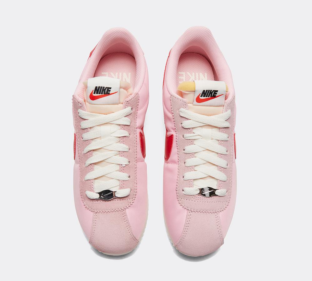 Nike Womens Cortez Trainer Medium Soft Pink Fire Red Footasylum
