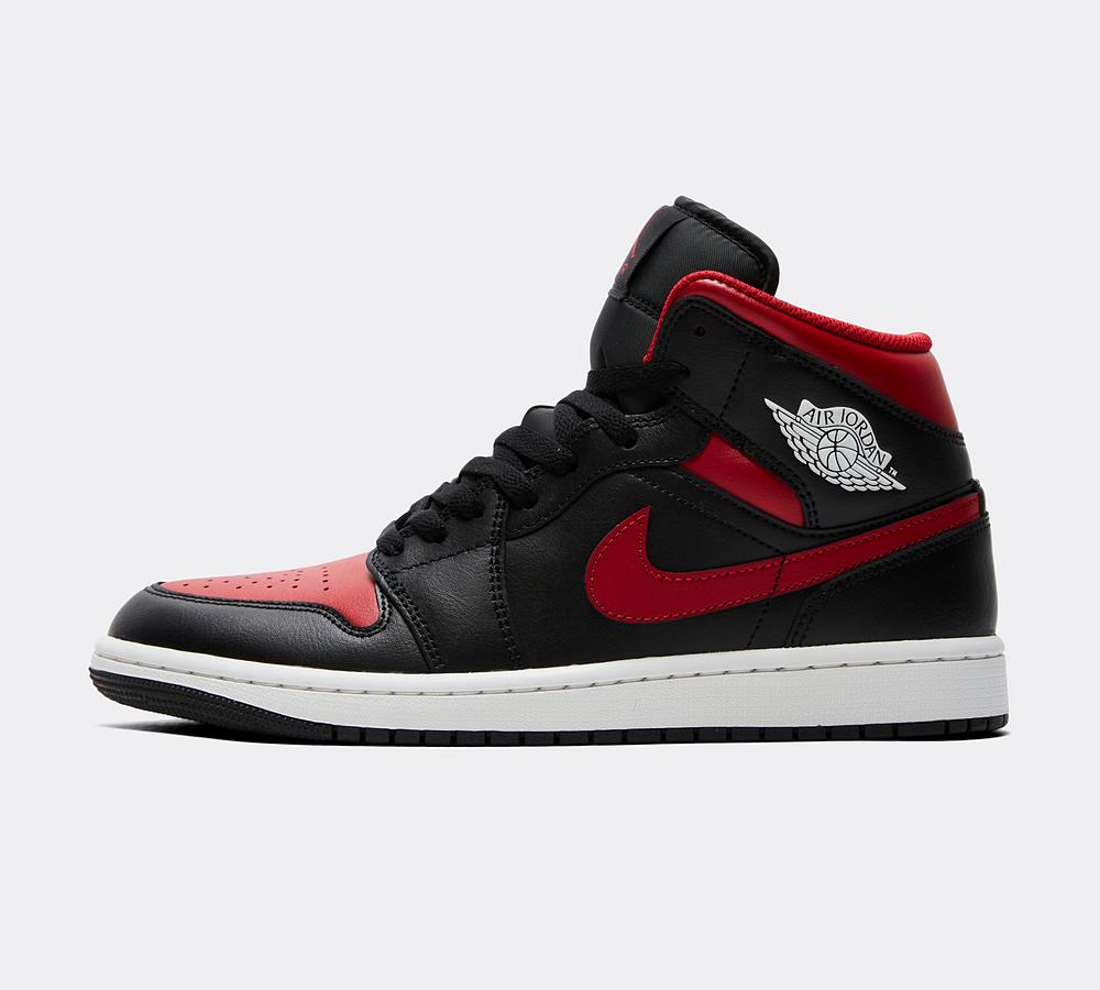NIKE AIR JORDAN 1 MID Gym Red Black Jordan 1 Mid Gym Red Black White (2024) Men\u0027s - DQ8426-061 - GB