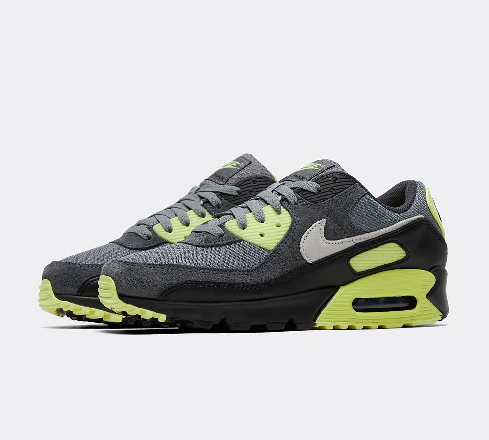 Nike Air Max 90 Trainer | Smoke Grey / Photon Dust / Light Lemon