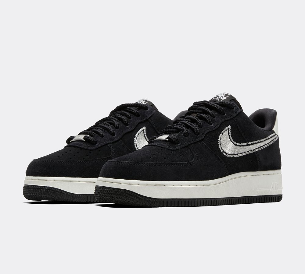 nike air force black suede