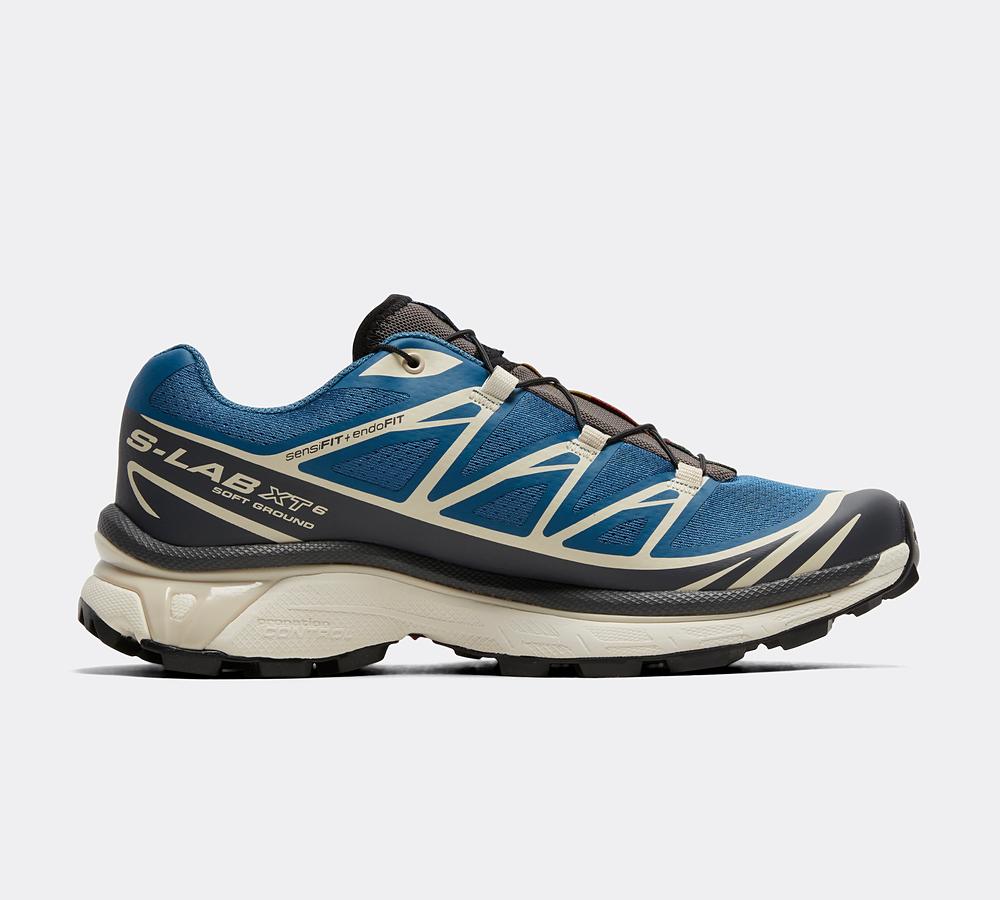 靴 Salomon XT-6 ALMOND MILK AEGEAN BLUE SALOMON l XT-6 EXPANSE