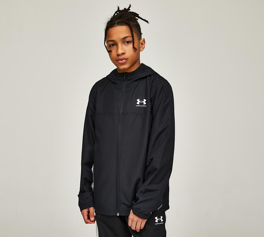 Under Armour Unisex Kids Black Junior Ua Rival Woven Jacket - S/B