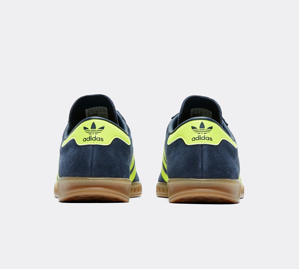 adidas Originals Hamburg Trainer Night Indigo Solar Yellow Gold Metallic Footasylum