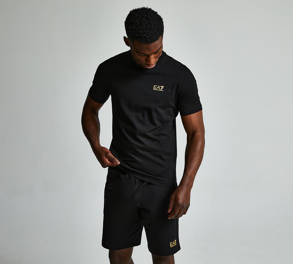 Ea7 Men's Black Core Id T-Shirt - Small