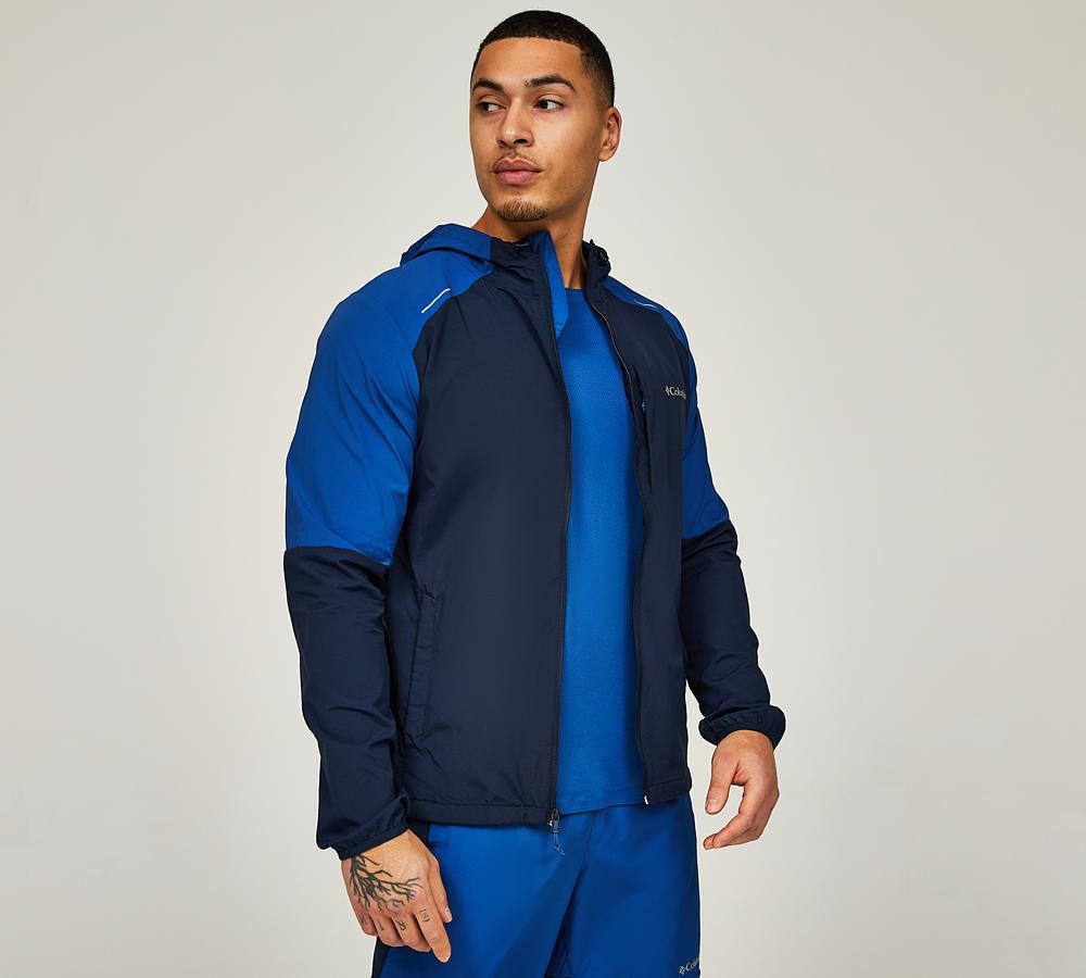 Columbia Tech Nylon Hoodie | Collegiate Navy / Mountain Blue