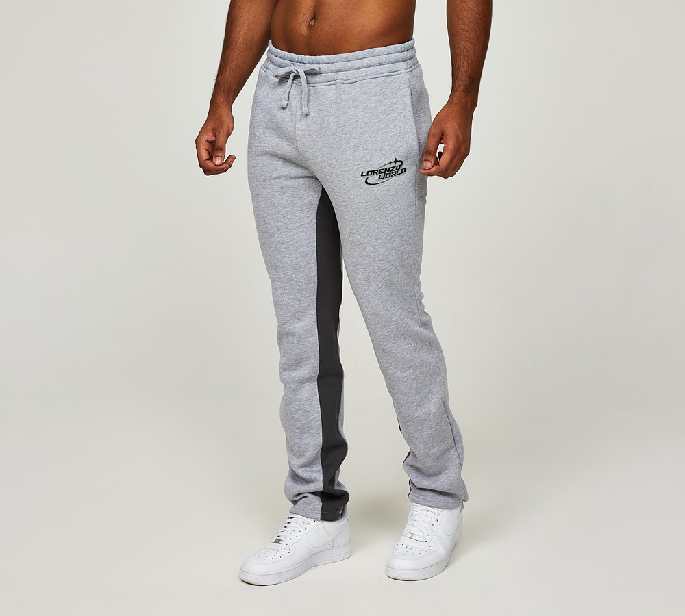 Lorenzo World Flare Jogger | Grey Marl / Charcoal | Footasylum