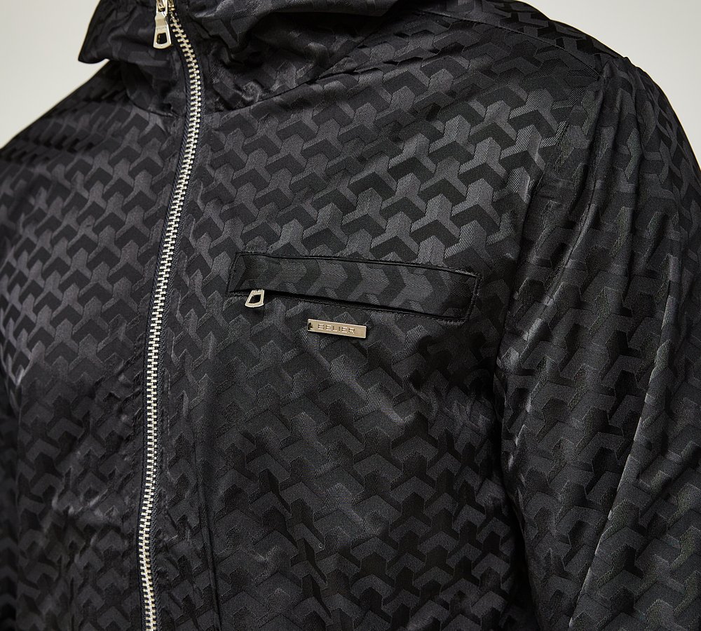 Belier Illusion Print Windbreaker Black Mono Footasylum