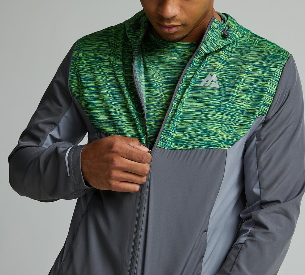 Montirex Trail 3.0 Windbreaker Jacket | Cement Grey / Neon