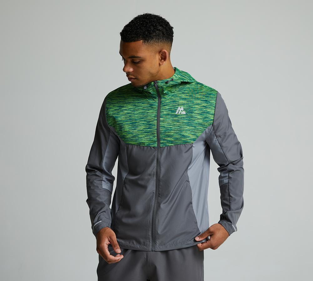 Montirex Trail 3.0 Windbreaker Jacket | Cement Grey / Neon