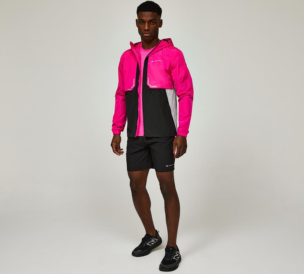 Monterrain Lyder 3.0 Woven Running Short | Jet Black / Pink Glo