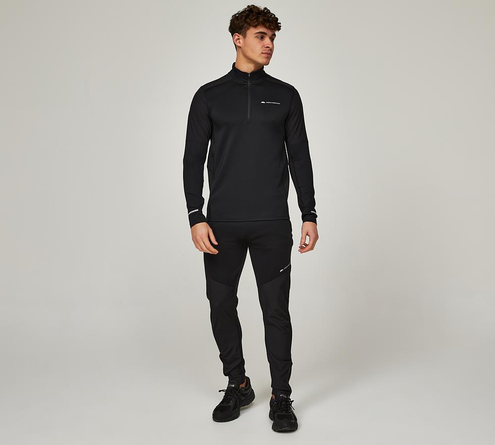 Monterrain Vinson 2.0 Quarter Zip Long Sleeve T-Shirt | Jet Black
