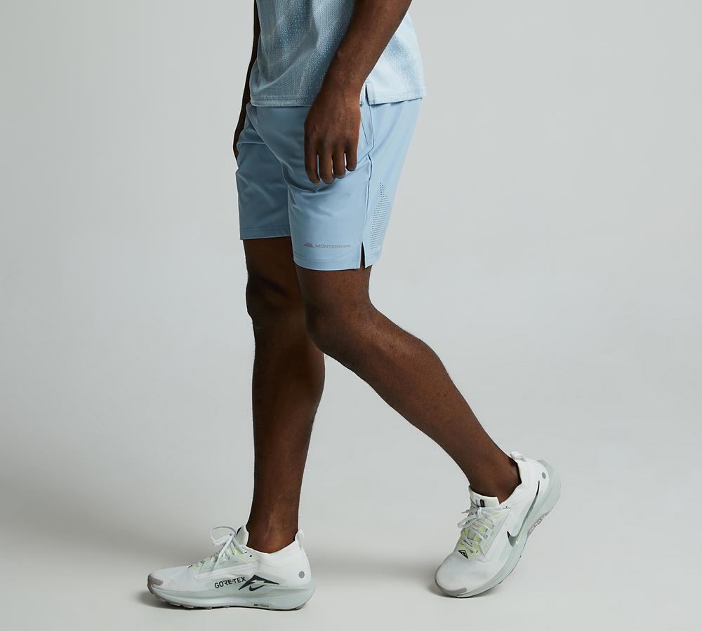 Monterrain Vapor Woven Running Short - Blue