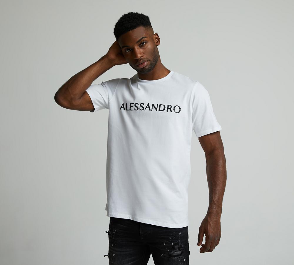 Alessandro Zavetti Meucci T-Shirt Optic White Footasylum