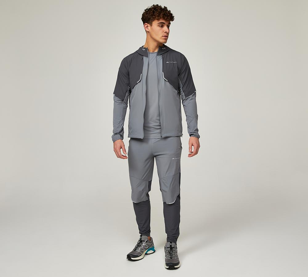 Monterrain Vent Woven Running Hoodie - Grey — photo 2
