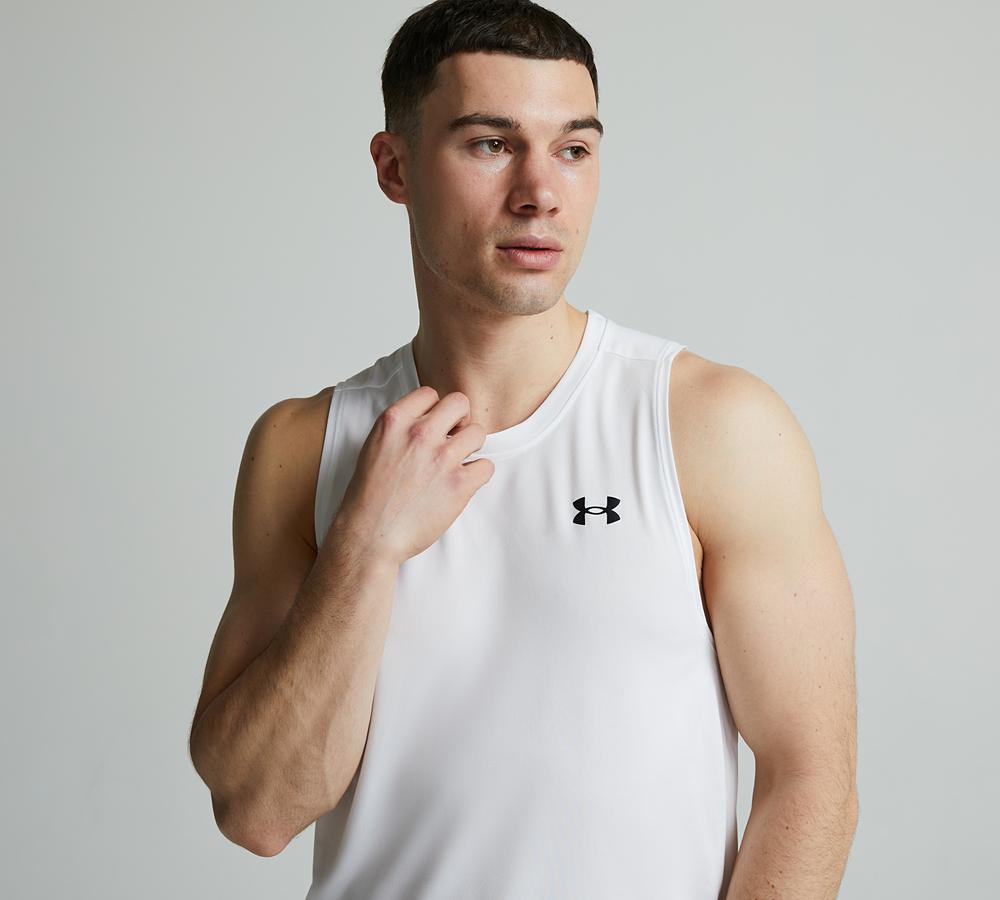 Under Armour Men's White Ua Tech Tank - Extra Large