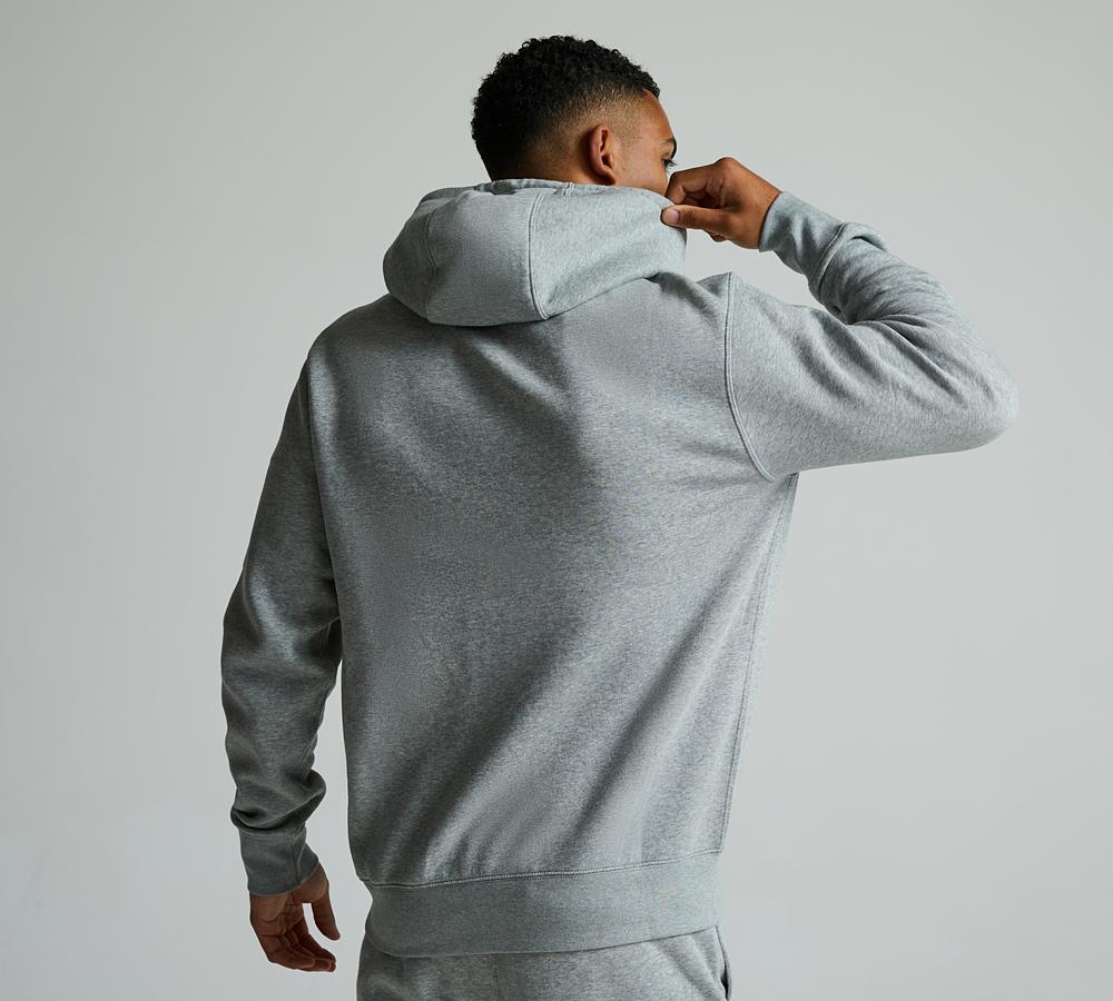 nike overhead club hoodie grey