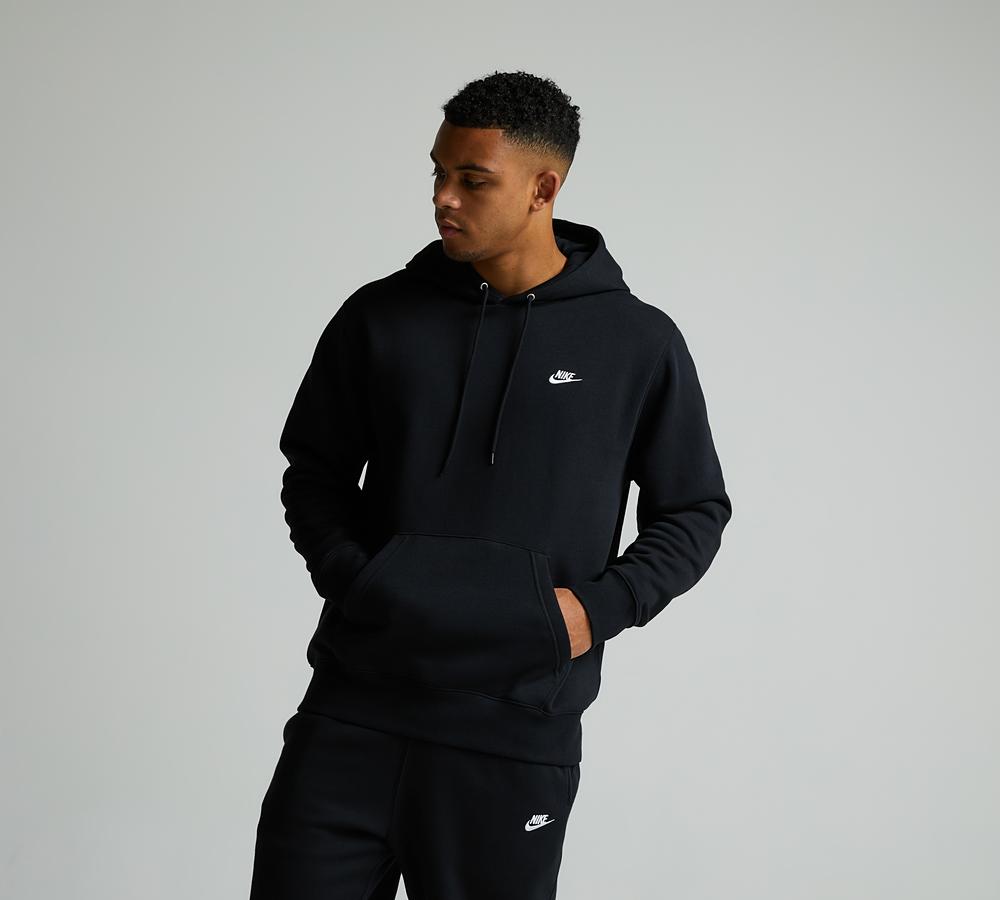 all black nike hoodie men