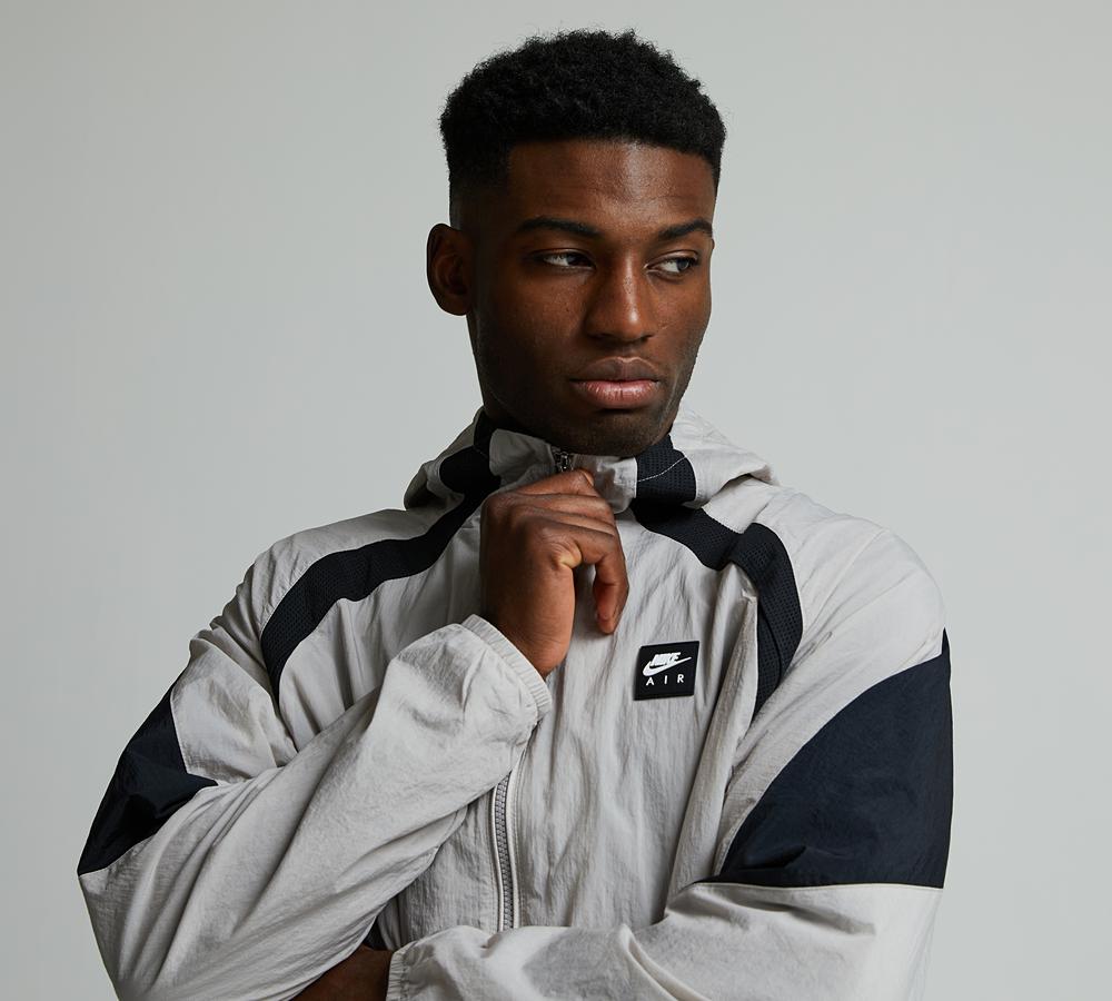 Nike Air Woven Jacket College Grey Black Footasylum