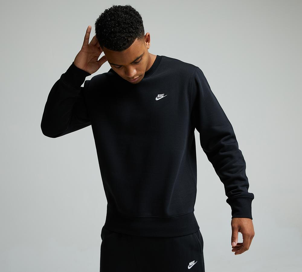 Nike Club Sweatshirt Black, Men's size: L, FootAsylum