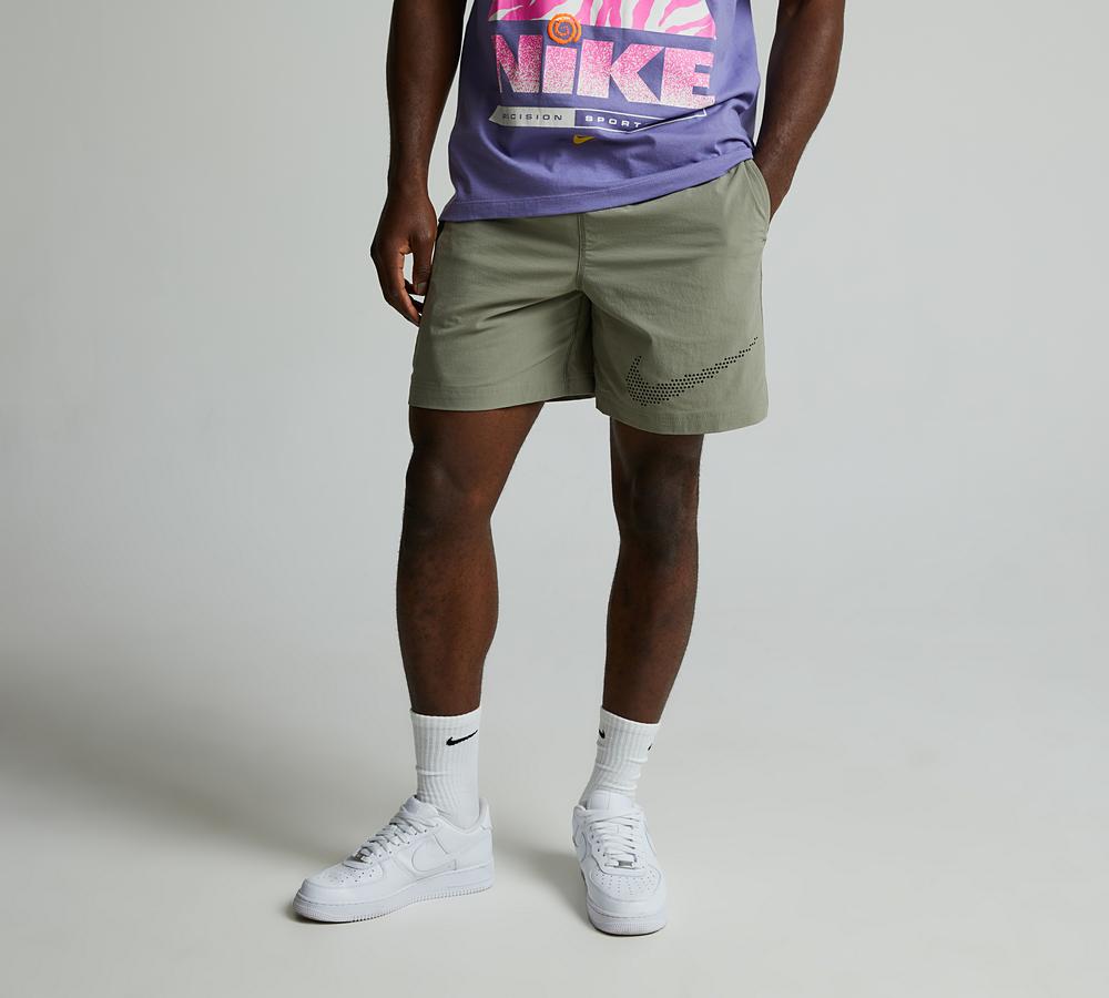 nike woven green shorts