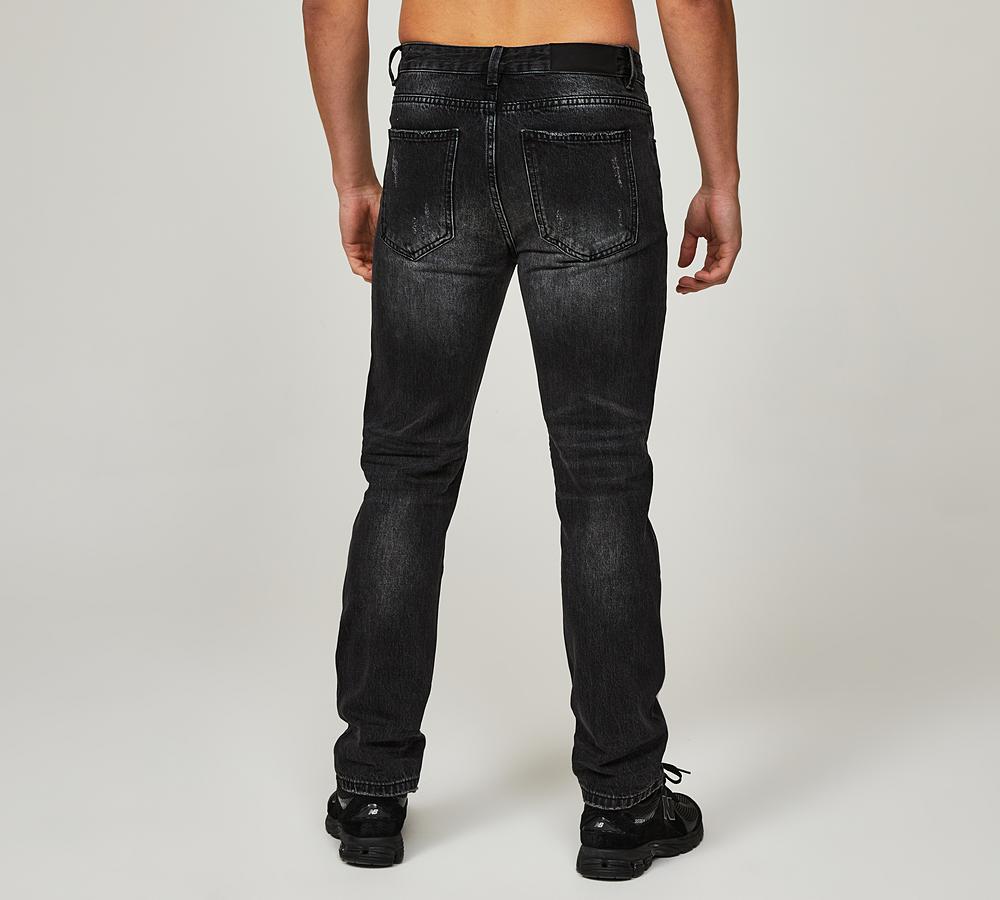 Alessandro Zavetti Mucchio Loose Stacked Denim Jean Washed Black
