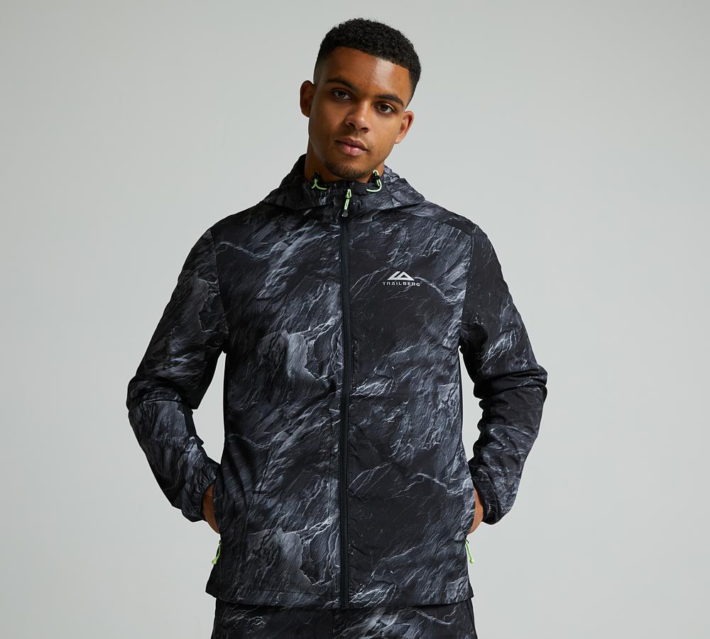 メンズウェア OBSIDIAN WIND BREAKER Obsidian black windbreaker – stayshininguk