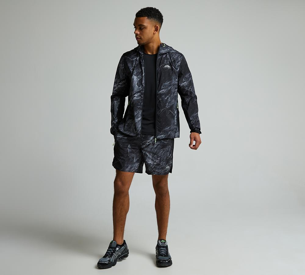 Trailberg Vertex Obsidian Windbreaker | Black / Neon Lime