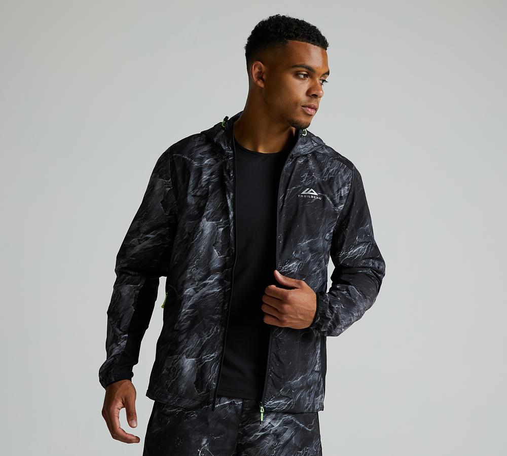 メンズウェア OBSIDIAN WIND BREAKER OBSIDIAN(オブシディアン)｜【MEN】WIND BREAKER/ブラック x ホワイト