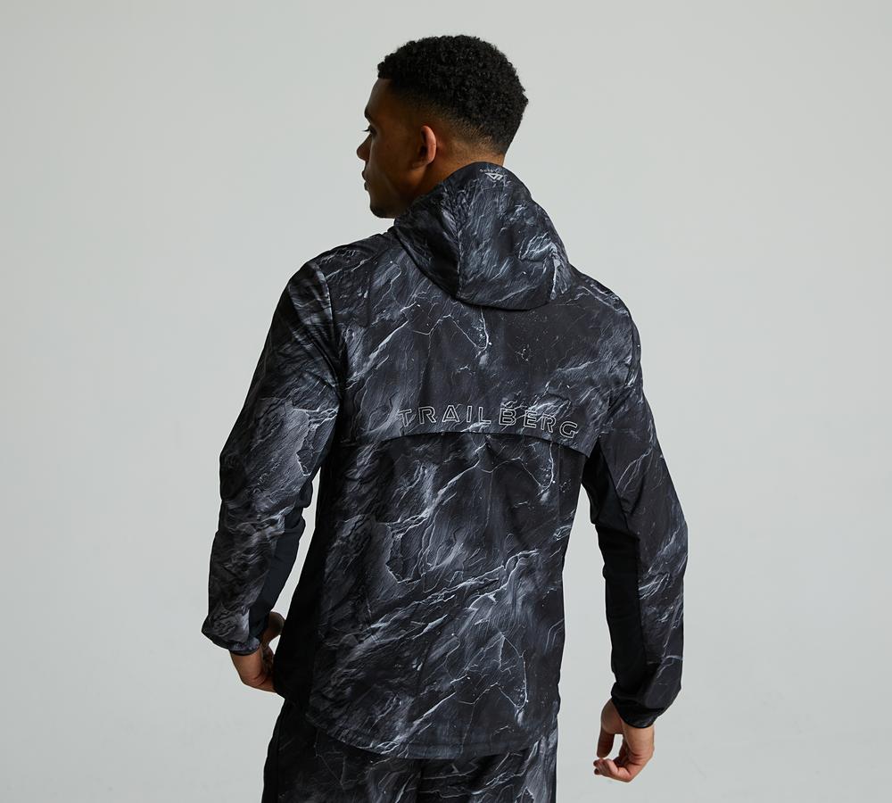 Trailberg Vertex Obsidian Windbreaker | Black / Neon Lime