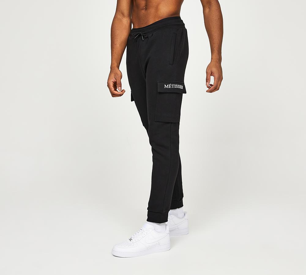 Metissier Lazare Cargo Jogger | Jet Black | Footasylum