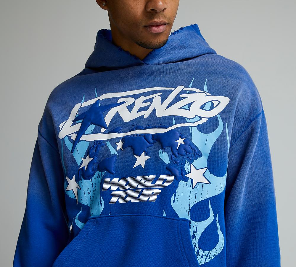 Lorenzo World Tour Overhead Hoodie | Blue | Footasylum