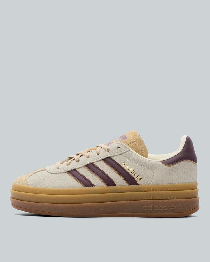 adidas Originals Womens Gazelle Bold Suede Trainer - Beige - Size 6